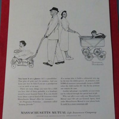 1962 Massachusetts Mutual By Norman Rockwell