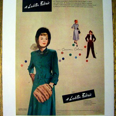 1948 Labtex Fabric w/2 Piece Green Dress