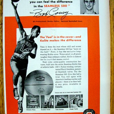 1955 Seamless 580 Basketball with Bob Cousy