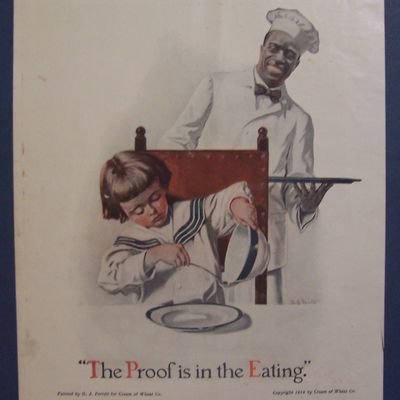 1914 Cream Of Wheat Cereal Ad with Black Chef