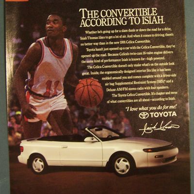 1991  Toyota  Celica  Convertible  with  Isiah  Thomas