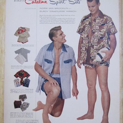 1954 Catalina Sport Sets w/Norm Brocklin & Elroy Hirsch