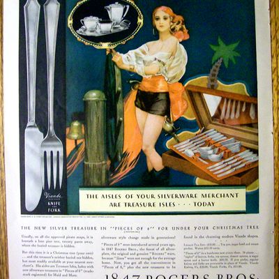 1930 1847 Rogers Bros. Silverplate w/ Woman As Pirate