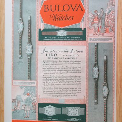 1928 Bulova Watches with Bulova Lido Watch