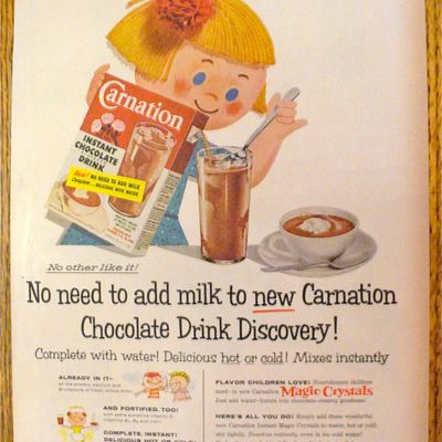 1955 Carnation Drink Mix With Little Girl