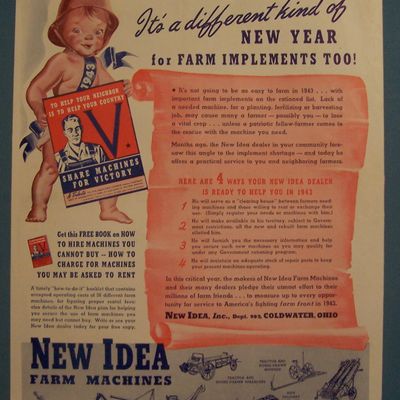 Vintage Ad: 1943 New Idea Farm Machines