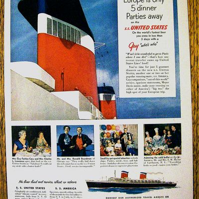 1953 United States Lines with the S. S. United States