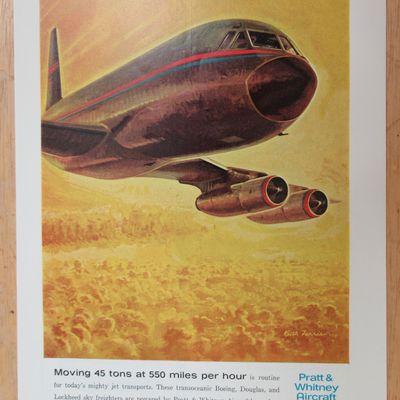 1963 Pratt & Whitney Aircraft with Plane Flying