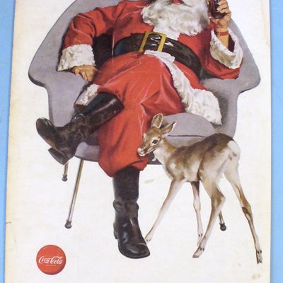 1956 Coca Cola (Coke) with Santa and Deer