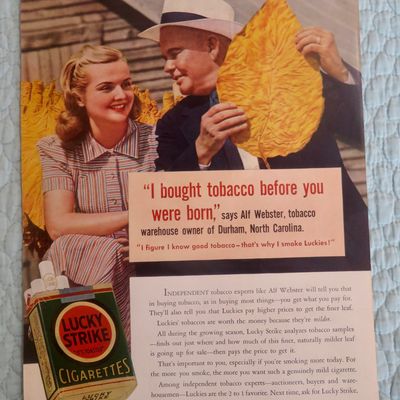 1941 Lucky Strike Cigarette with Alf Webster