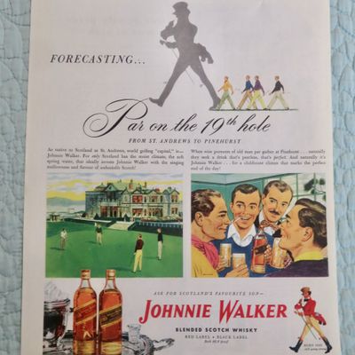 1948 Johnnie Walker Whiskey with Par On The 19th Hole