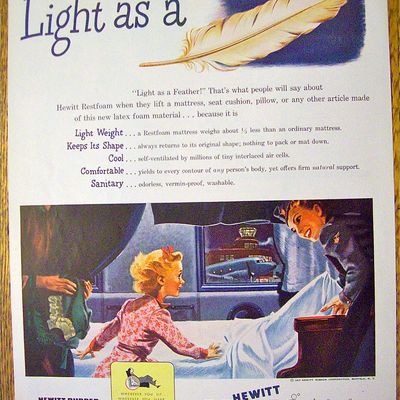 1946 Hewitt Restfoam with Girl On A Train