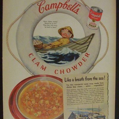 1952  Campbell's  Clam  Chowder  Soup