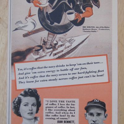 1942 Coffee with Joan Bennett & Joe Gordon