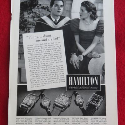1939 Hamilton Watch with a Girl & Her Dad