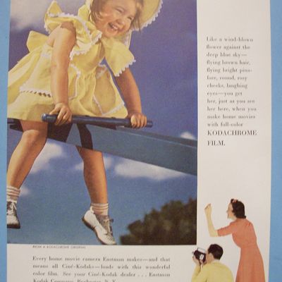1941 Kodachrome Film with Girl on a Teeter Totter