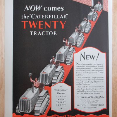 1928 Caterpillar Tractor w Caterpillar Twenty Tractor