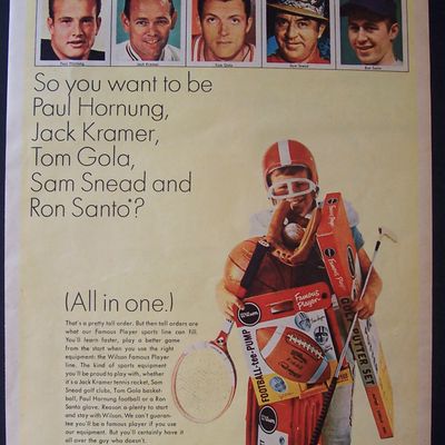 Vintage Ad: 1966 Wilson Sporting Goods w/Snead, Santo