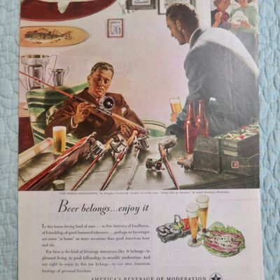 1948 Beer Belongs with Prized Possessions By Crockwell
