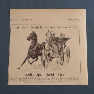 1899 Kelly Springfield Tires with Horse & Buggy