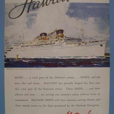 Vintage Ad: 1942 Matson Line To Hawaii