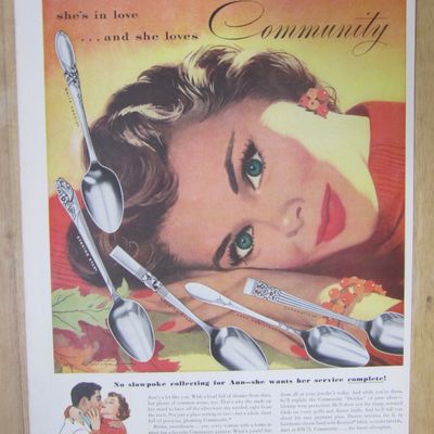 1953 Community Plate with a Woman Smiling
