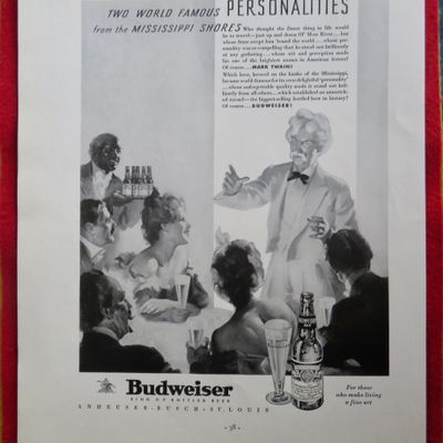 1934 Budweiser Beer with Mark Twain