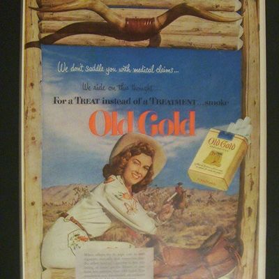 1952 Old Gold Cigarettes w/ Woman Dressed as a Cowboy