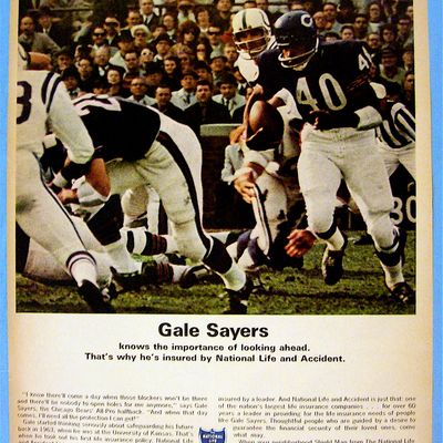 1967 National Life & Accident Insurance w/ Gale Sayers