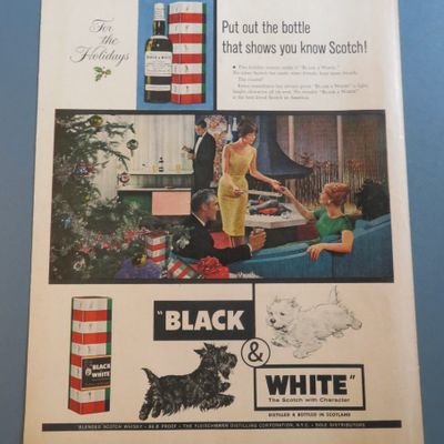 1961 Black & White Scotch with Couples Talking