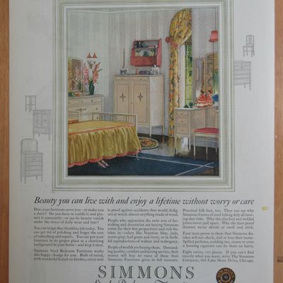 1924 Simmons Furniture with Steel Bedroom Furniture