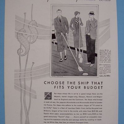 Vintage Ad: 1931 White Star Line By Helen Wills