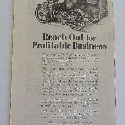 1929 Harley Davidson With Package Truck