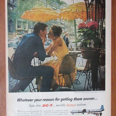 1958 Douglas DC - 7 with Man & Woman Talking