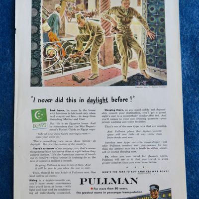 1944 Pullman Company with Soldiers Taking Off Shoes