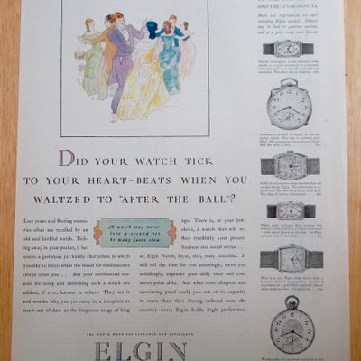 1927 Elgin Watches with People Waltzing