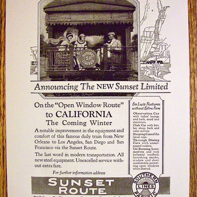 1924 Southern Pacific Lines with Sunset Route