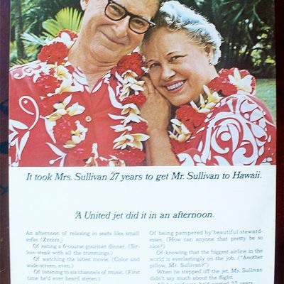 1966 United Air Lines with a Couple in Hawaii