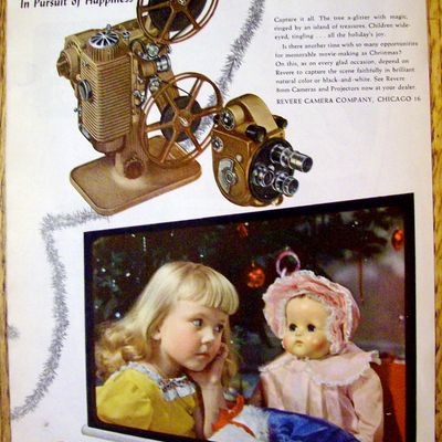 1946 Revere Eight Projector with Little Girl & Her Doll
