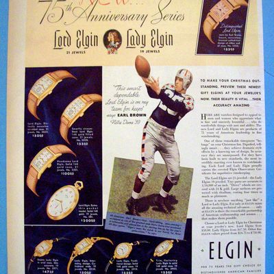 Vintage Ad: 1939 Elgin Watches w/ Earl Brown