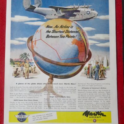 1948 Martin Aircraft with Airplane & Globe