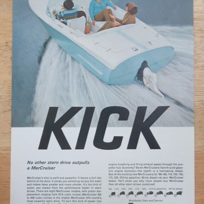1966 Mercruiser with People Riding On A Speed Boat