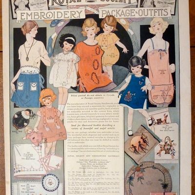 1923 Royal Society Embroidery with Different Fashions