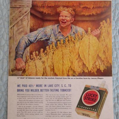 1942 Lucky Strike Cigarettes by James Chapin