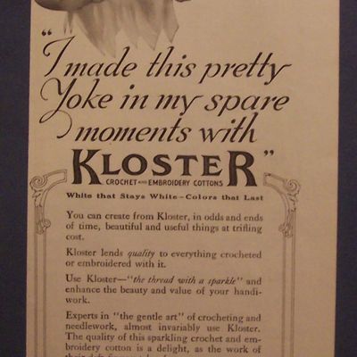 1918  Kloster  Crochet  &  Embroidery  Cottons
