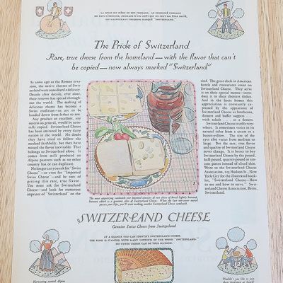 1929 Switzerland Cheese With Sandwich With Cheese