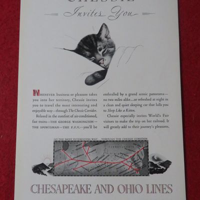 1939 Chesapeake & Ohio Lines with Chessie Invites You