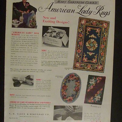 1950 Mary Gertrude Clack's American Lady Rugs