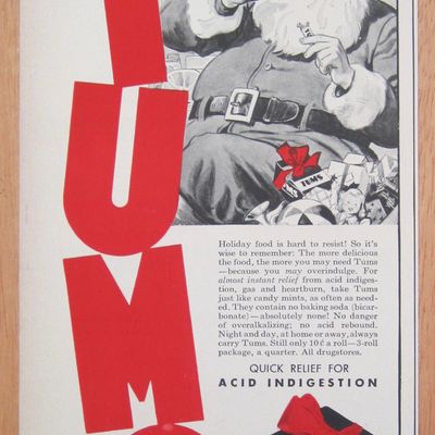 1940's Tums Stomach Distress with Santa Claus
