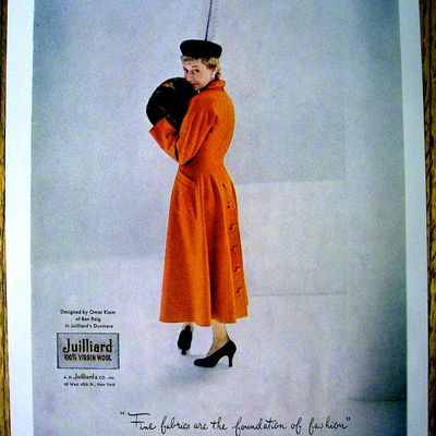 1948 Juilliard Wool w/Woman in Omar Kiam Design